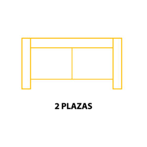 2PL ASIENTOS de 60cm (Largo 170 x Alto 108 x Fondo 96) ±