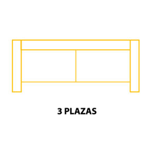 3PL ASIENTOS de 80cm (Largo 210 x Alto 108 x Fondo 96) ±