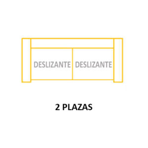 2PL DESLIZANTE ASIENTOS de 60cm (Largo 160 x Alto 110 x Fondo 95) ±