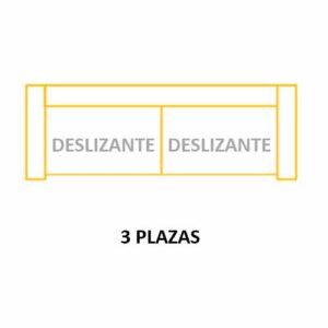 3PL DESLIZANTE ASIENTOS de 80cm (Largo 200 x Alto 110 x Fondo 95) ±