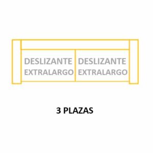 3PL DESLIZANTE XL ASIENTOS de 70cm (Largo 200 x Alto 105 x Fondo 112) ±